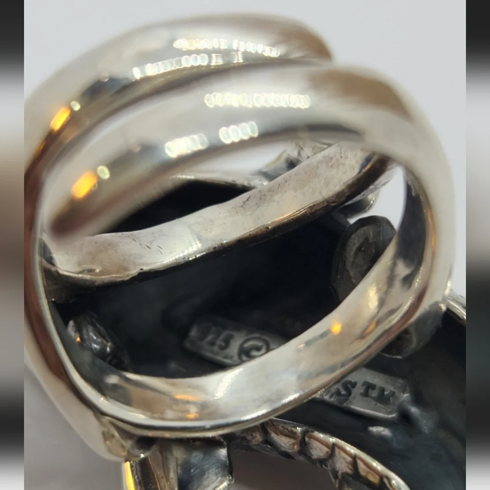⬇️FINAL $ DROP 925 sterling silver fish / koi ring - Picture 3 of 4